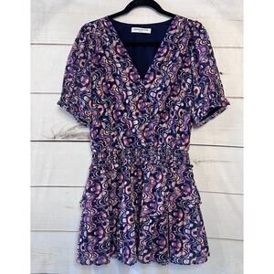 Amanda‎ Uprichard Dress Size MED Multicolor Short Sleeve Cute Flirty!